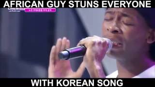 Black boy sings Korean song. The reaction is awesome!