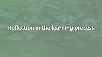 7  Reflection in the learning process