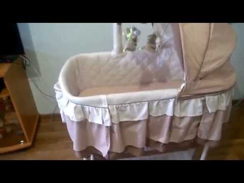 Колыбель Babyton с функцией укачивания кофейная