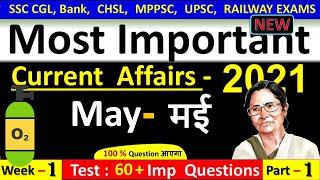 1 to 7 May Current Affairs 2021  Weekly Current Affairs | Rapid Revision | Crack Exam| Current GK