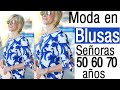 MODA EN BLUSAS PARA SEÑORAS DE 50 60 Y 70 AÑOS COMO COMBINAR BLUSAS A LOS 50 60 Y 70 AÑOS