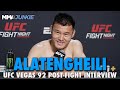 Alatengheili Details Winning Gameplan, Wants Quick Return at International Fight Week | UFC Vegas 92