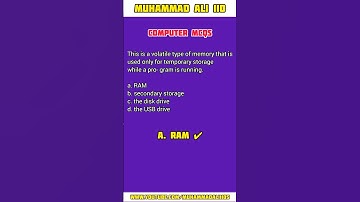 This is a volatile type of memory that is used only for temporary storage while a program is running