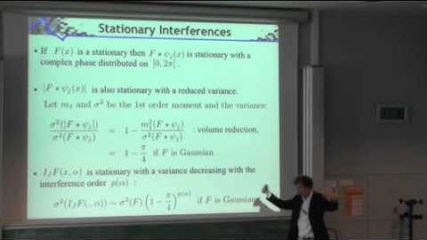 High dimensional classification by recursive interferometry (Stephane Mallat)