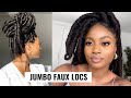 JUMBO FAUX LOCS TUTORIAL | PROTECTIVE HAIRSTYLES 4C HAIR