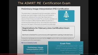 Floating the PIE - Preliminary Image Evaluation exam - ASMIRT