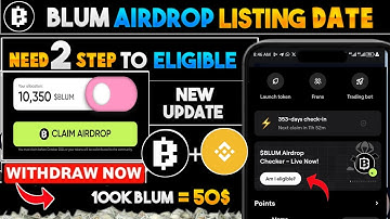 Blum Airdrop new update today | Blum listing date | Blum Airdrop price | Blum snapshot