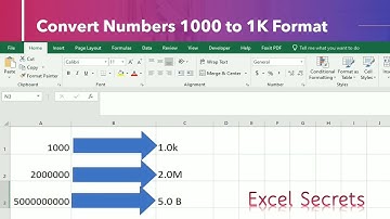 How to convert number format 1000 to 1k | 1 million 1 M 1 billion 1B | Excel Secrets