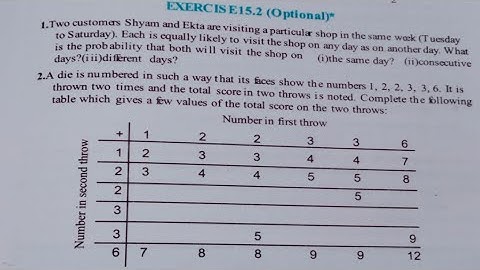ncert math solution class 10 chapter 15 probability Ex. 15.2