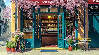 Aesthetic Spring Coffee Shop ☕ Falling Cherry Blossoms & Soft Lofi for Relaxation screenshot 5