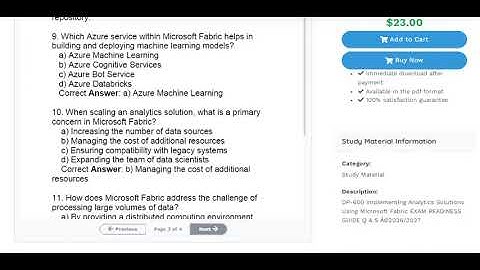 DP 600 Implementing Analytics Solutions Using Microsoft Fabric EXAM READINESS