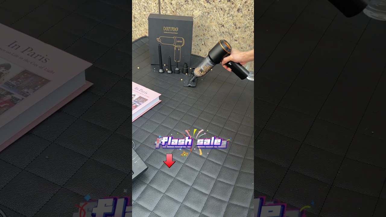 A mini car vacuum makes cleaning fast and effortless. 