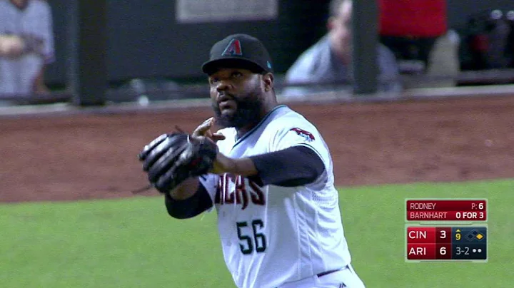 CIN@ARI: Rodney retires Barnhart for a one-out save