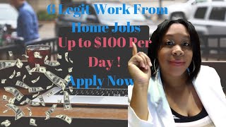 6 Legit WORK FROM HOME JOBS/ Apply Today and Start Earning💰