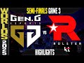 GEN vs KT Rolster Game 3 Highlights | LoL Worlds 2025 Semi Finals 🔥