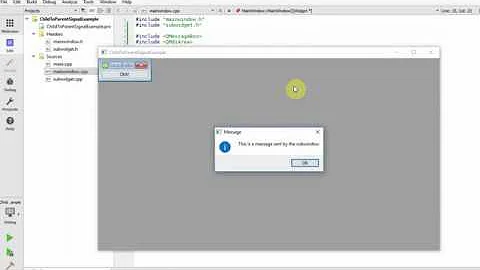 Qt C++ Tutorial: Emit a signal from a child to its parent