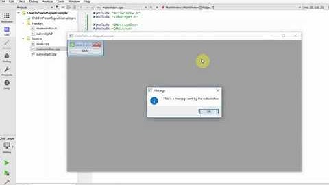 Qt C++ Tutorial: Emit a signal from a child to its parent