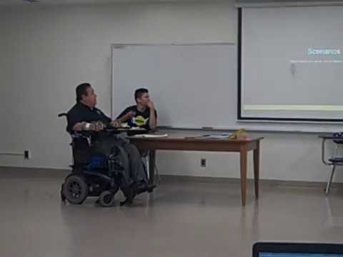 July 24, 2017: Speaker Gonzalo Centeno -  Office of Students with Disabilities