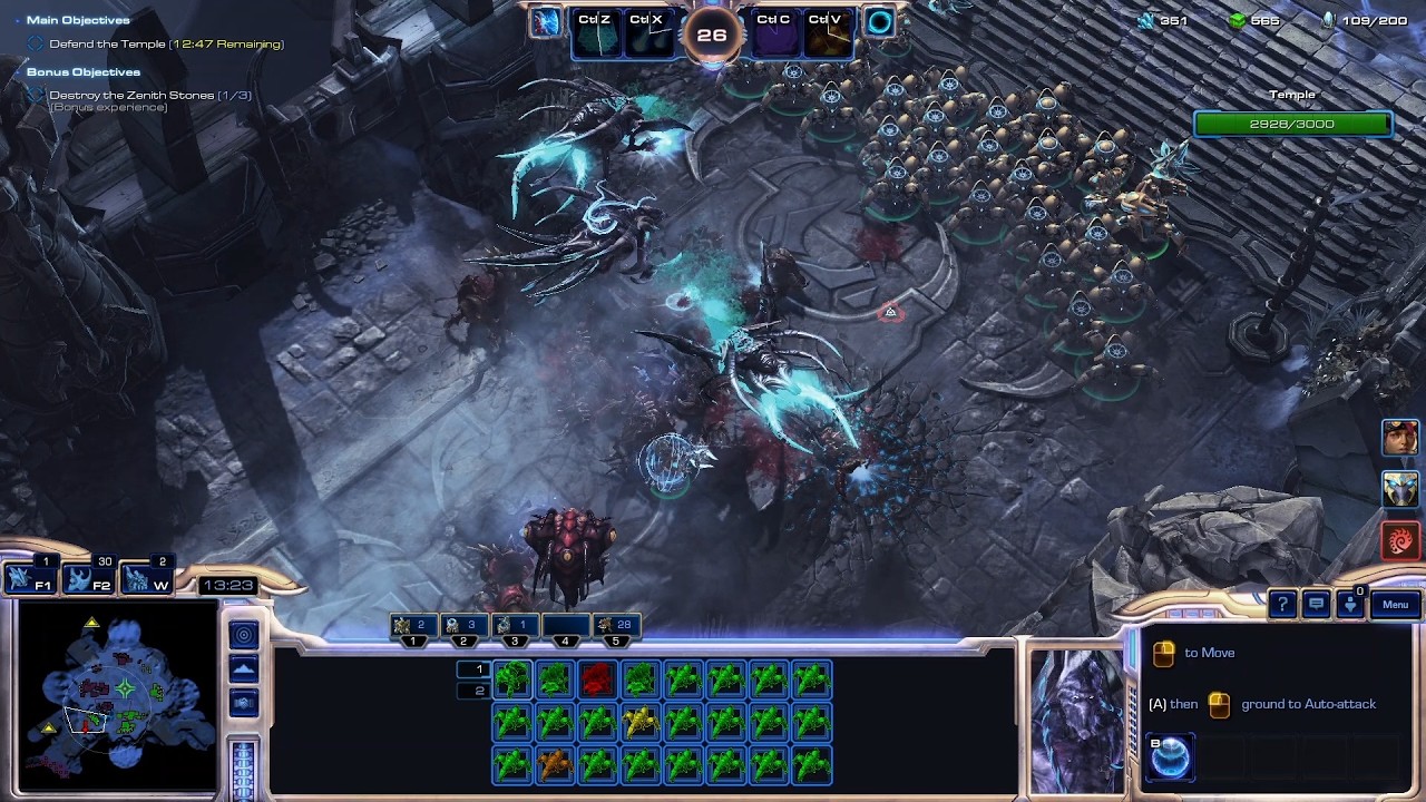 StarCraft 2 Co-op | Artanis & Han & Horner | Temple of the Past | Brutal
