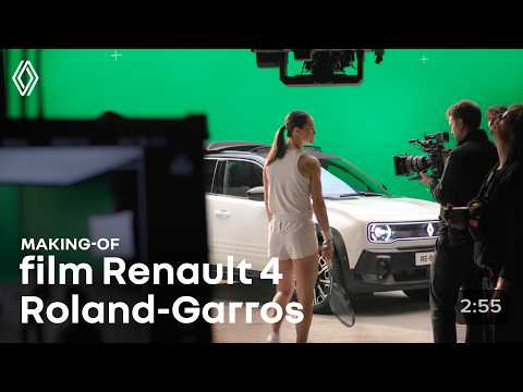 achter de schermen van onze tv-commercial, op een green screen waar heel Parijs tot leven komt.