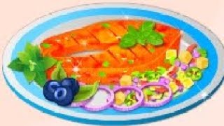 Grilled salmon recipe!! cooking game android Gameplay screenshot 5