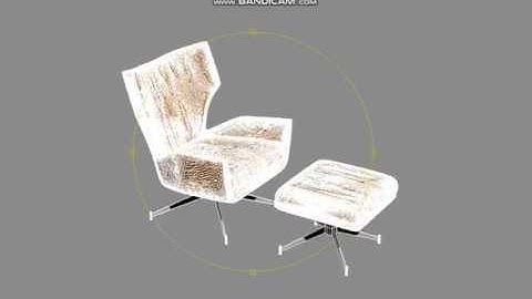 Hemming Leather Swivel Armchair by West Elm 3D model