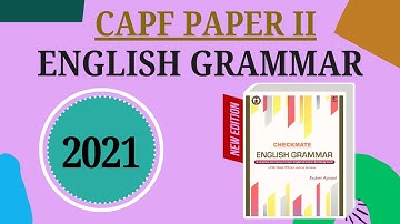 2021 PYQ CAPF Grammar Solution with Explanations || UPSC CAPF Paper II