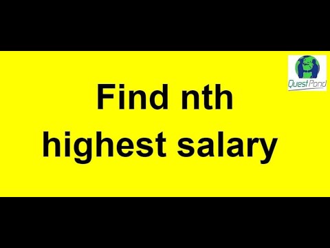 Find nth highest salary in sql server | sql query to find 2nd, 3rd highest salary