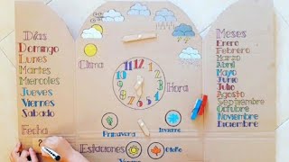 Como hacer un calendario didáctico de cartón para niños, preescolar? #actividadinfantil #prescolar