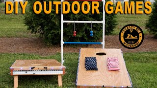 DIY OUTDOOR GAMES - Cornhole and the Golf Ball Ladder Game