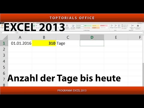 Anzahl Vergangener e Bis Heute Berechnen Excel Toptorials