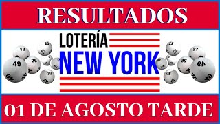 Resultados de la lotería New York Tarde de hoy 01 de Agosto del 2020