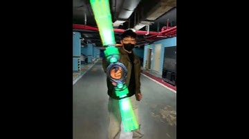 Which boy can refuse a double-edged lightsaber that spins with one hand? It’s so cool. Lightsabe