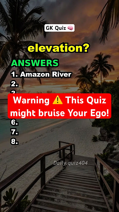 Warning ⚠️ This Quiz might bruise Your Ego! #quiz