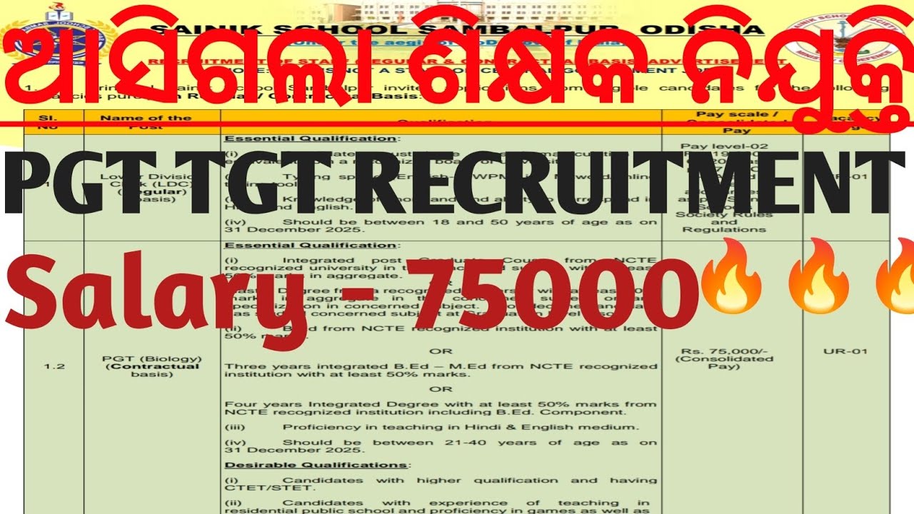 PGT TGT RECRUITMENT 2026// TEACHER RECRUITMENT 2026//