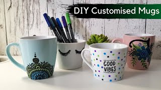 DIY Mug Painting | Personalise Mugs with Porcelain Pens | DIY  Painting with Porcelain Pens on Mug