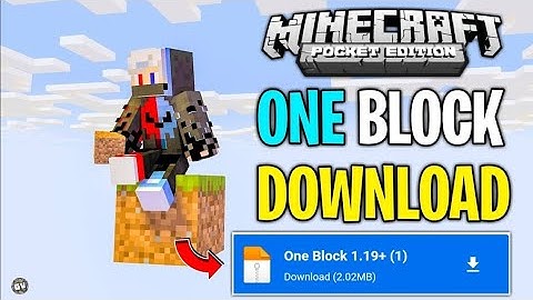 how to download one block map in Minecraft pe 1.19 | download one block in mcpe | one block