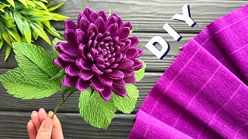 Amazing! Crepe Paper Chrysanthemum Decoration Ideas How to Make Crepe Paper Flower
