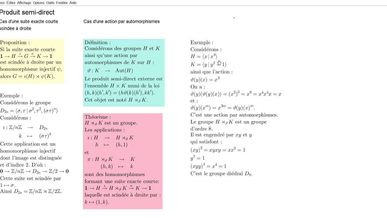 G IV3 Produit semi-direct