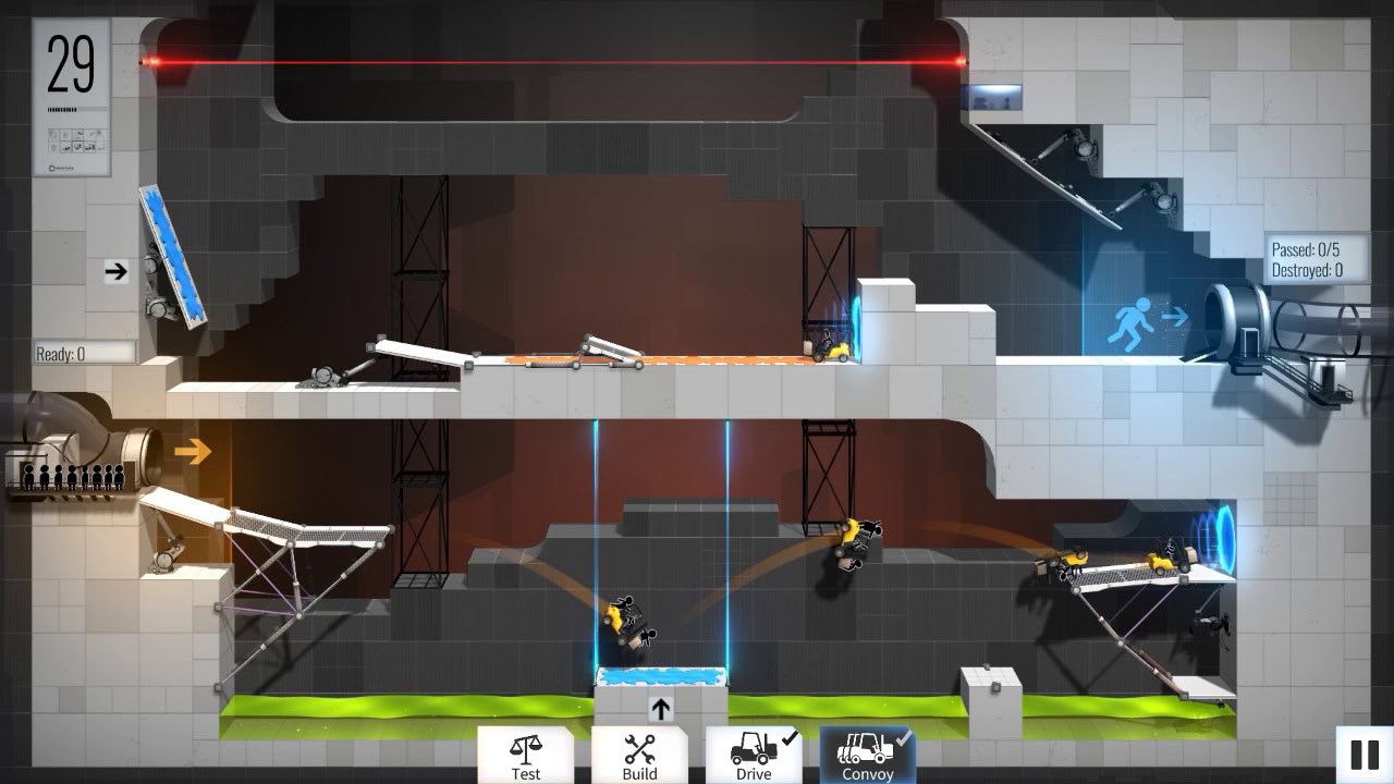 Bridge Constructor Portal level 29 low budget solution - YouTube