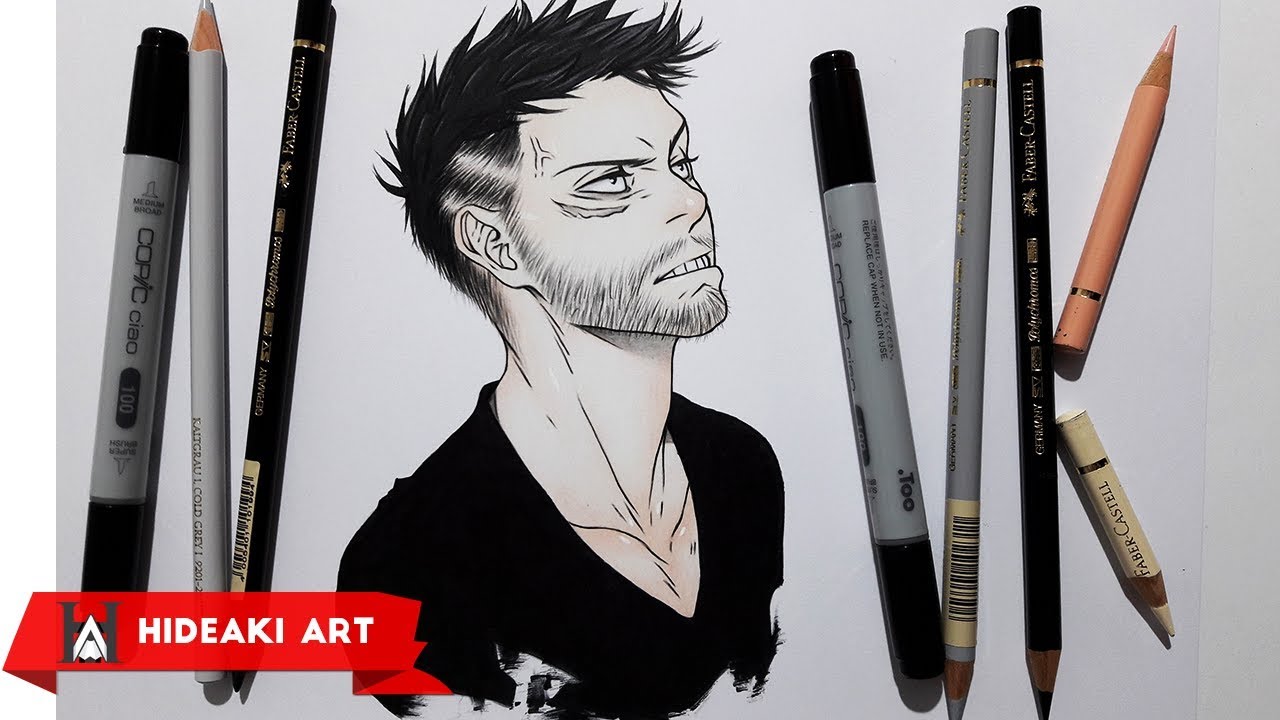 Speed Drawing Shouta Aizawa Eraserhead My Hero Academia Tribute Drawing Now Drawings Colored Pencil Set