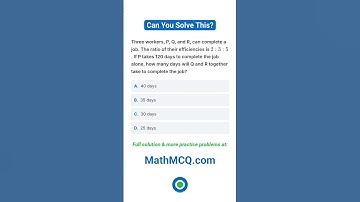 Work and Time Ratio Problem | Ratios