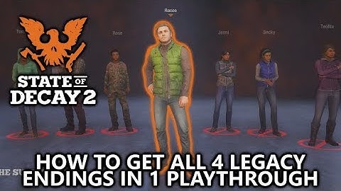 State of Decay 2 - How to Get All 4 Legacy Endings in 1 Playthrough by Deleting your Saved Data