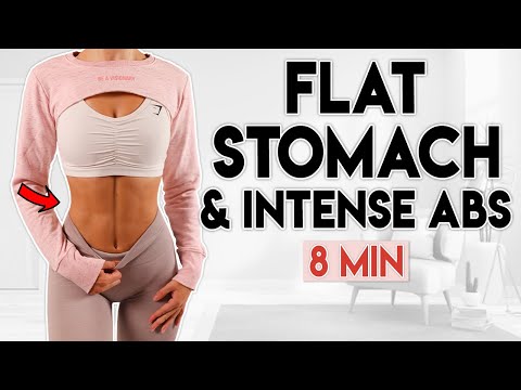 FLAT STOMACH & Intense Abs (get results) | 8 minute Workout