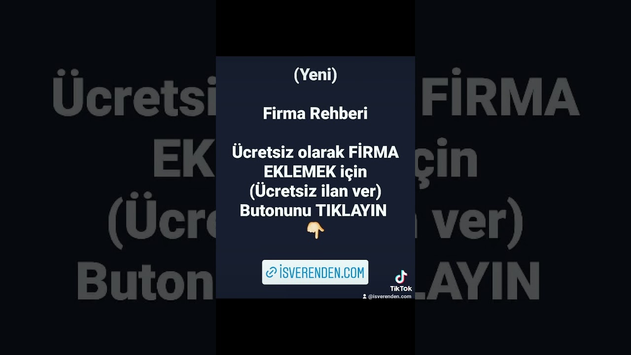Ücretsiz FİRMA REHBERİ sitesi firma ekle