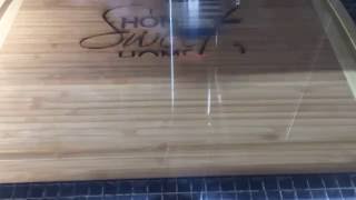 Bamboo Cutting Board Laser Engraving Time Lapse
