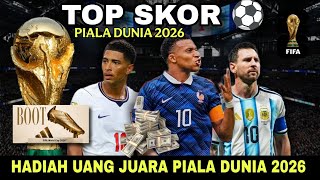 Daftar Top Skor Piala Dunia 2026 & Hadiah Juara Piala Dunia 2026 🔥