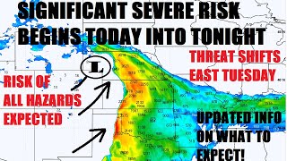 Significant severe weather today into tonight! Large hail with a tornado risk that could increase..