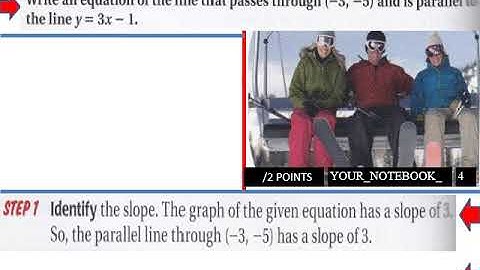 4 5 L V write equations Of parallel Lines and Perpendicular Lines Pt 1