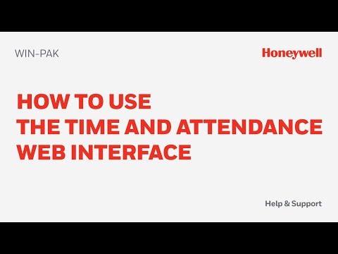How to Use WIN-PAK Time and Attendance Web Interface - Honeywell Support